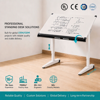 Bureau mobile ergonomique à 2 pieds, pneumatique, écologique, réglable en hauteur, moderne, avec plateau rabattable, pour la maison, le bureau, l'école et l'hôtel