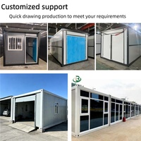 Casa Container Pieghevole Prefabbricata con Balcone, Casa Modulare in Acciaio Impilabile per Campeggio e Resort