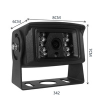 ZYX 7 pulgadas Color TFT LCD DC 12V/24V Monitor de coche Pantalla de visión trasera con entrada de vídeo de 2 canales para cámara de marcha atrás DVD VCD