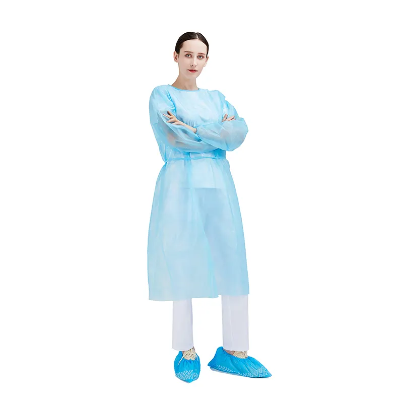 Fabrika promosyon hijyen sigara steril yumuşak suya dayanıklı tek kullanımlık hasta elbisesi hemşire ameliyat elbisesi