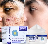 Crème Visage Liftante et Raffermissante aux Peptides de Champignons Fermentés, PDRN et ADN de Saumon pour Peaux Sensibles, Soutien de la Barrière Cutanée et Réparation des Cicatrices d'Acné