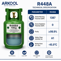 Gas Refrigerante R448a Estándar Europeo CE Tontank para Reemplazar al 404A en Sistemas HVAC de Baja y Media Temperatura, Mezcla HFO de Fábrica