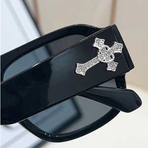 Occhiali da Sole Quadrati da Uomo Stile Hip-Hop con Strass, Montatura Doppia, Nuova Collezione 2026, per Feste e Look Vintage - Product Image 6