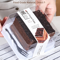 Boîte à gâteau jetable transparente en plastique PET de qualité alimentaire pour la vente en gros, idéale pour le stockage de gâteaux, de sucre, de salades et de collations