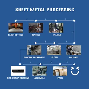 OEM Factory Precision Cnc Laser Cutting Bending Alumínio Aço Inoxidável Metal Stamping Parts Custom Sheet Metal Fabrication