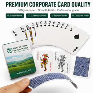 Cartes de poker promotionnelles écologiques personnalisées avec coins arrondis, logo imprimé, design <span class=keywords><strong>du</strong></span> dos de la boîte, pour entreprises et familles - Product Image 6