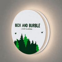 Boîte à lumière LED en acrylique recyclé, enseigne de magasin personnalisée à petit budget, affichage intérieur léger pour la vente en gros