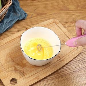Electric Mini Handheld Milk Frother Coffee Stirrer with Foaming Cream Function Stainless Steel Kitchen Tool - Product Image 3