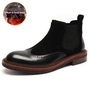 รองเท้าหนังผู้ชายขายดี รองเท้าบูทเชลซีแบบสั้น รองเท้าบูททางการสำหรับธุรกิจ - Product Image 5