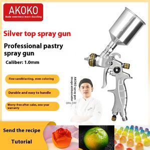 Pistolet de pulvérisation AKOKO 0.8 1mm léger à fine brume pour chocolat, pistolet de sablage pour gâteaux, pistolet de coloration pour pâtisserie et mousse, pistolet de peinture pour pâtisserie - Product Image 4