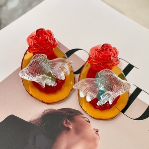 Pendientes de Acrílico y Resina con Diseño de Pez Dorado para Mujer, Joyería Moderna para Fiestas - Product Image 5