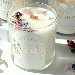 Vela artística de cera de soja sostenible AIKUN - Vela de cristal perfumada hecha a mano con etiqueta personalizada para yoga, meditación, festividades, Pascua y bares - Product Image 2