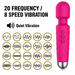 Massaggiatore a Bacchetta in Silicone con 20 Frequenze e <span class=keywords><strong>8</strong></span> Velocità, Stimolatore Clitorideo e del Punto G, Giocattoli per Adulti per Donne, Certificato CE RoHS - Product Image 3