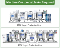 Ligne de production de yaourt au lait concentré UHT pour petites exploitations laitières, machine de traitement du yaourt automatique commerciale avec pasteurisation