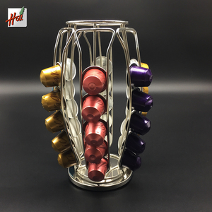 Soporte <span class=keywords><strong>de</strong></span> almacenamiento <span class=keywords><strong>de</strong></span> cápsulas nespresso giratorio <span class=keywords><strong>de</strong></span> acero inoxidable - Product Image 1