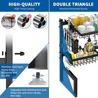 Égouttoir à vaisselle simple en métal pour évier de cuisine, rétractable, extensible, multifonctionnel, moderne et minimaliste, pour le rangement des assiettes
