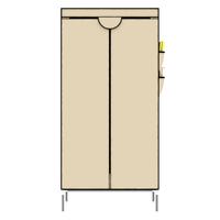 Armoire pliante moderne portable du fournisseur OEM, petite armoire de style T, armoire de rangement non tissée pour meubles de chambre à coucher