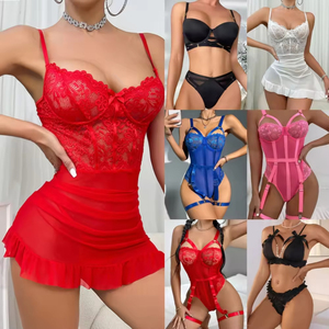 Conjunto de Ropa Interior Femenina Transparente, Erótica, Sexy, Lencería Delgada, Impermeable IPX7, Ecológica para Mujer - Product Image 6
