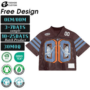 Uniformes de Fútbol Americano Personalizados 2025 con Impresión Digital, Transpirables, 100% Poliéster, Totalmente Personalizables, Bordados, Cuello en V, Unisex - Product Image 1