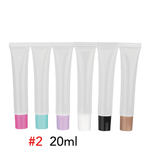 Huile à lèvres repulpante SPF 20 avec logo personnalisé, gloss cosmétique de luxe, tube souple de 15-20 ml avec embout argenté, repulpeur de lèvres à l'<span class=keywords><strong>acide</strong></span> <span class=keywords><strong>hyaluronique</strong></span> - Product Image 3