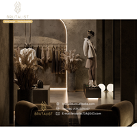À la mode doré Boutique meubles présentoir en bois verre magasin utiliser élégant centre commercial vêtements support vêtements affichage