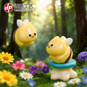 Adorno de Resina con Forma de Abeja Amarilla de Dibujos Animados, Decoración para el Hogar, Manualidades de Escritorio, Decoración Artística - Product Image 2