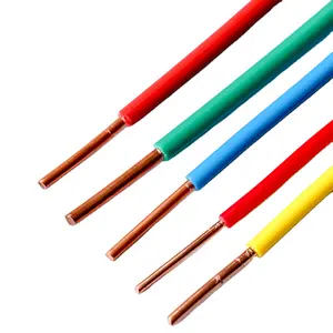 H05V-U H07V-U 1.5 mm 2.5 mm 4 6 10 25mm Single Core PVC Coated Copper Electric Cable and Wire