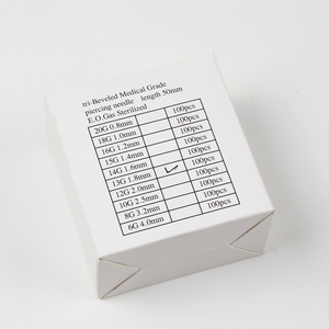 Aiguilles de perçage jetables de 50 mm, boîte de 100 pièces, stériles, creuses, calibres mixtes 10G 12G 13G 14G 15G 16G 18G 20G - Product Image 6