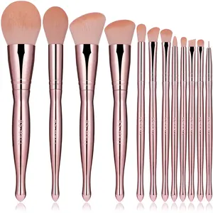 BS-MALL Rose Gold Makeup Brushes Nhãn Hiệu Riêng Sang Trọng Mỹ Phẩm Trang Điểm Brush Công Cụ Cao Cấp Sợi Tổng Hợp Trang Điểm Brushes Set