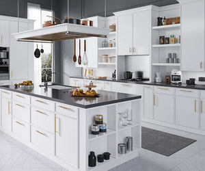 Custom Design Modular Wooden Shaker Kitchen Wall Cabinets for Mall & Villa Use - Product Image 4