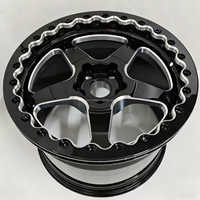Jantes forgées sur mesure 18x12 18x10 pouces 5x120.65 1 pièce noire usinée avec bec de cygne pour course de dragsters pour Chevrolet Corvette Grand Sport