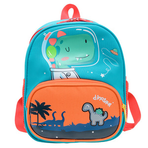 새로운 한국 스타일 작은 공룡 학생 가방 만화 귀여운 유치원 배낭 방수 나일론 소재 경량 - Product Image 6
