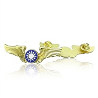 [Nouveauté 2026] Broche personnalisée haut de gamme en métal électroplaqué, motif drapeau du Parlement du Botswana, style moderne et antique, découpée sur mesure