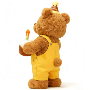 Orsetto di peluche personalizzato <span class=keywords><strong>con</strong></span> pantaloni <span class=keywords><strong>con</strong></span> bretelle, nuovo orsetto di peluche <span class=keywords><strong>con</strong></span> <span class=keywords><strong>torta</strong></span>, giocattolo di peluche orsetto - Product Image 5