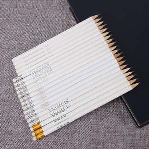 Lápices Blancos Personalizados con Logotipo WW227, con Borrador, Artículos de Papelería, Regalo Corporativo para Actividades Empresariales, Lápices de Madera al por Mayor - Product Image 2