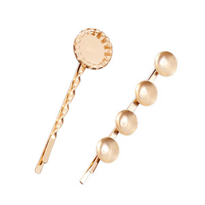 Pince à cheveux ondulée dorée 12 cm – Accessoire capillaire de haute qualité pour usage quotidien, style floral, pince courbée, pince tressée - Product Image 5