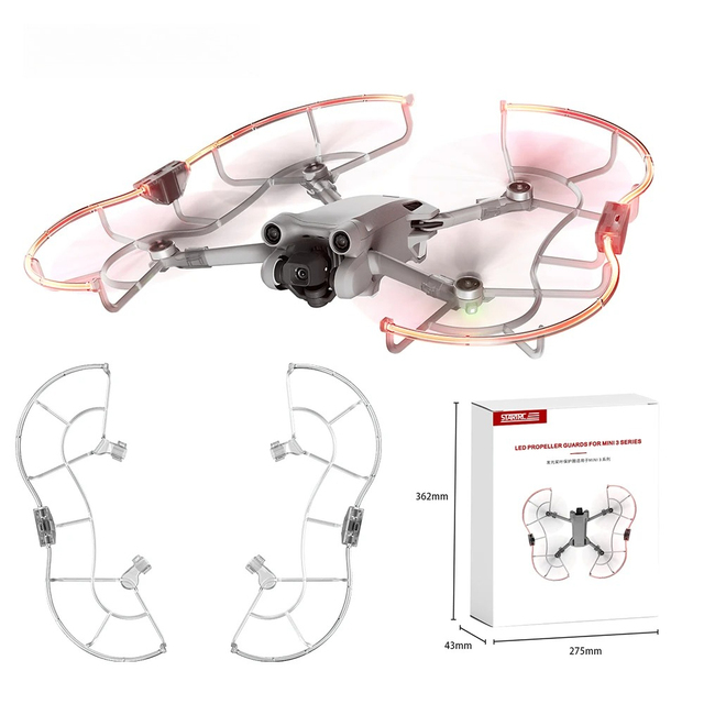 UAV Propeller Guard with LED Flash Light Propeller Bumper Anti-collision Ring Protective Cover For DJI Mini 3 Pro Accessories