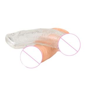 Verlängertes Dickes Spike-Kristall-TPE-Penis-Set Ehemann-Ehefrau Verhütungsmittel Sexspielzeug Erwachsenen-Zubehör Modell 056 - Product Image 5