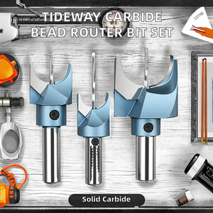 Broca de carburo Tideway Premium brillante sin recubrimiento para perlas, fresa de moldura para madera, broca de router para perlas budistas - Product Image 2