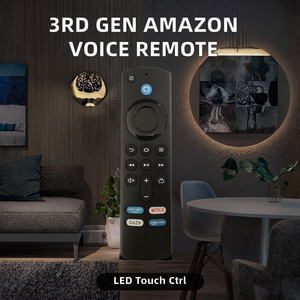 Telecomando Touch a 4 pulsanti LED per TV europeo di terza generazione per <span class=keywords><strong>Amazon</strong></span> Voice telecomando fisso con codice nero ABS telecomando privato - Product Image 4