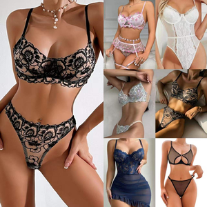 Venta al por mayor: Nuevo conjunto <span class=keywords><strong>de</strong></span> <span class=keywords><strong>lencería</strong></span> <span class=keywords><strong>de</strong></span> lujo <span class=keywords><strong>de</strong></span> malla con tirantes para mujer, tallas grandes, ropa íntima <span class=keywords><strong>Shein</strong></span> al por mayor - Product Image 2