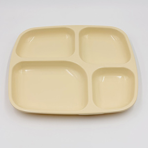 ถาดเมลามีนแบ่งช่อง 6 ช่อง ขนาด 36.1*24.9 ซม. พร้อมที่วางแก้ว สำหรับโรงเรียน/โรงอาหาร - Product Image 5