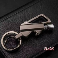 Briquet torche classique multifonction en métal, allume-feu à silex, étanche, portable, ouvre-bouteille, pour l'extérieur