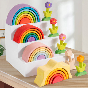 Casa de Juegos de Madera para Niñas con Escena de Flores Pequeñas - Juguete Favorito para Bebés de 0 a 24 Meses - Product Image 4