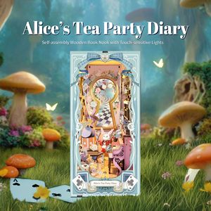 Puzzle en bois DIY Alice au pays des merveilles, jouet avec meubles et personnages miniatures pour enfants et adolescents - Product Image 3
