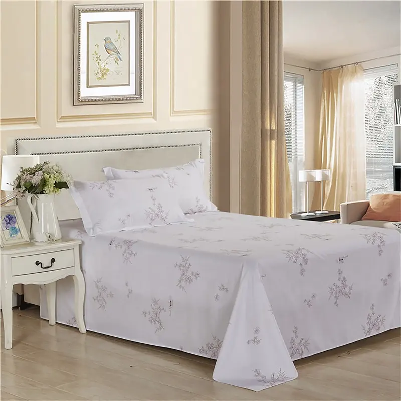 Floral Print King Printed Cotton Bed Sheet Bed Cover Cotton Sheet Pure Cotton Bed Sheet Sets