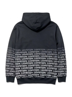 Sweat à capuche zippé noir délavé pour homme, imprimé graphique dégradé inspiré du luxe, en coton épais, style streetwear