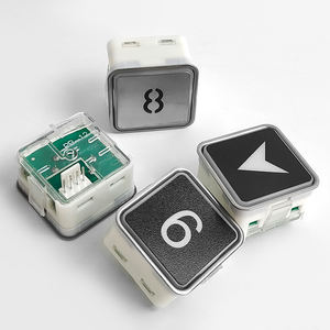 Bouton carré pour ascenseur <span class=keywords><strong>Otis</strong></span> XiJi, modèle PB-12, avec voyant rouge, pour voiture de sortie, accessoires - Product Image 4