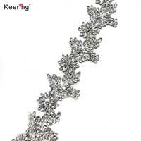 WHD-138 Nouveauté : Applique en strass de cristal pour ceintures de mariée, accessoires de robe de mariée et de bal pour femmes, applique en strass