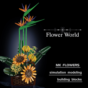 Mould King 10024S 1608PCS Flower Serie Birds of Paradise Bonsai Ornamento Ladrillos Modelo Técnico Juguete Educativo Festival Regalo - Product Image 3